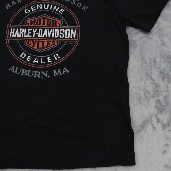 Harley Davidson Shirt Mens L Black It's Why We Ride Short Sleeve Tee Auburn MA - Picture 13 of 14